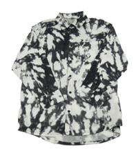 Čierno-biela vzorovaná košeľa H&M