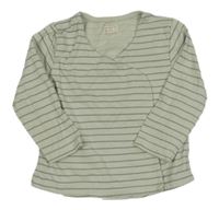 Svetlozelené prúžkované prepínaci tričko TCM