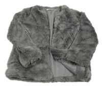 Sivý kožušinový kabát George