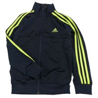 Tmavomodrá propínací mikina s logem Adidas