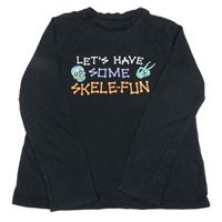 Čierne tričko s nápisom a kostrou George