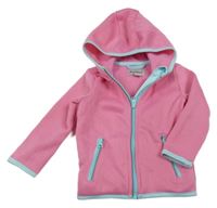 Růžová propínací pletená mikina s kapucí Impidimpi