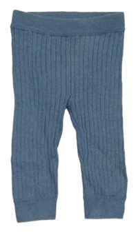 Modré žebrované pletené kalhoty Mothercare