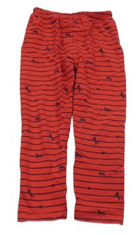 Červené prúžkované tepláky s jednorožcami Topolino