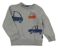 Sivá mikina s autami Sanetta