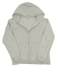 Sivá melírovaná prepínaci mikina s kapucňou H&M