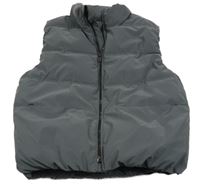 Šedá šusťáková prošívaná zateplená vesta Zara