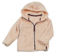 Broskvová plyšová prepínaci mikina s kapucňou Decathlon