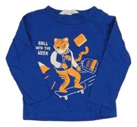 Zafírové tričko s tigrom H&M