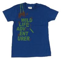 Tmavomodré tričko s nápisem a dalekohledem Kidzo