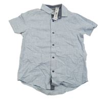 Nové - Světlemodro-bílá vzorovaná košile Next