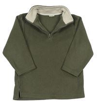 Khaki fleecová mikina Cherokee