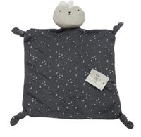 Nové - tmavošedý bavlněný/plyšový usínáček s hviezdičkami a zajačikom zn. George