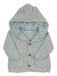 Svetlomodrý prepínaci sveter s kapucňou s uškami Next