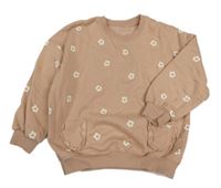 Pudrová mikina s kvetmi George