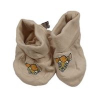 Nové - pudrové papučky s Bambim Disney vel. 15-18