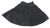 Tmavosivá paper bag menšestrová sukňa Topolino