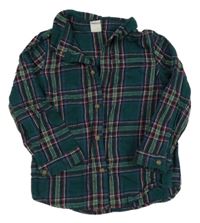 Smaragdovo-kostkovaná košile H&M