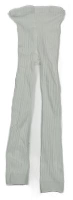 Bílé žebrované punčochové legíny 