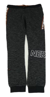 Černé melírované tepláky s logy - NERF C&A