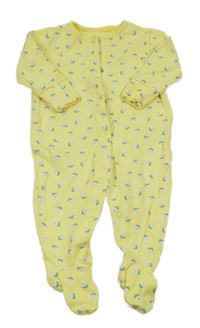 Žltý rebrovaný overal s kvietkami Next