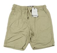 Nové - béžové plátenné kraťasy Next