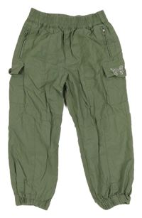Khaki cargo plátenné nohavice s motýlkom RIVER ISLAND