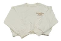 Smotanová crop mikina s nápismi F&F