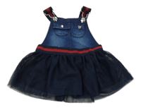 Tmavomodré riflovo/tylové šaty ORIGINAL MARINES