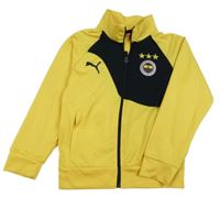 Žlto-čierna prepínaci športová futbalová mikina so znakom PUMA