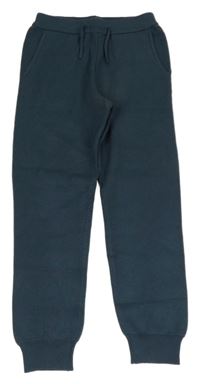 Tmavomodré chino úpletové tepláky ZARA