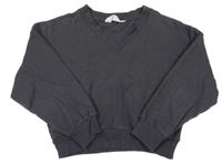 Čiernošedá oversize crop mikina H&M