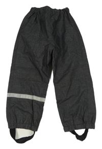 Černošedé melírované šusťákové podšité kalhoty H&M