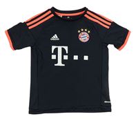 Tmavomodré pruhované fotbalové funkční tričko - FC Bayern Mnichov zn. Adidas
