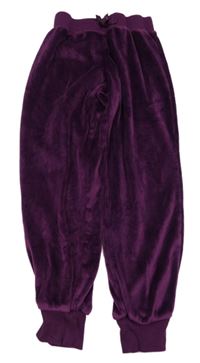 Vínové plyšové tepláky