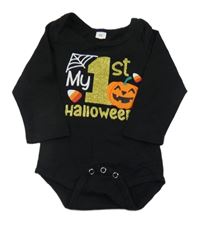 Černé body s dýní a číslem