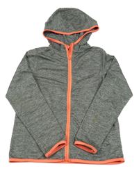 Tmavosivá melírovaná športová prepínaci mikina s kapucňou Ergeenomixx