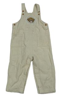 Krémové manšestrové laclové kalhoty se Simbou Primark