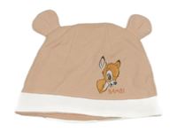 Růžová bavlněná čepice s Bambim Disney
