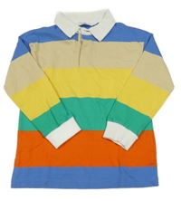 Farebné pruhované polo tričko H&M