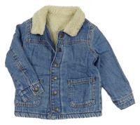 Modrá rifľová zateplená bunda Nutmeg