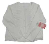 Nové - Biely prepínaci sveter s perforovaným vzorom Matalan