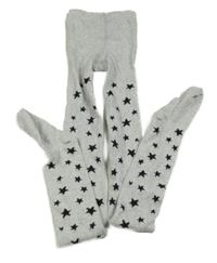 Šedé melírované punčocháče s hvězdami C&A