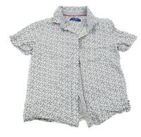 Biela košeľa s listami Okaidi