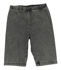 Tmavošedé elastické kraťasy riflového vzhledu H&M