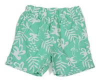Zelené plátenné kraťasy s listami Primark