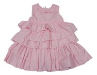 Ružové vrstvené šaty s volánikom Mothercare
