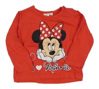 Červené tričko s Minnie Disney