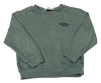 Khaki mikina s dinosaurom H&M