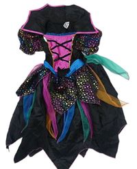 Kockovaným - Čierne šaty s hvězdičkami - čarodějnice